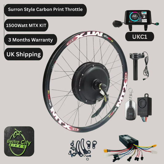 EBike Conversion Kit with Battery 1500W Sine Wave MTX UK