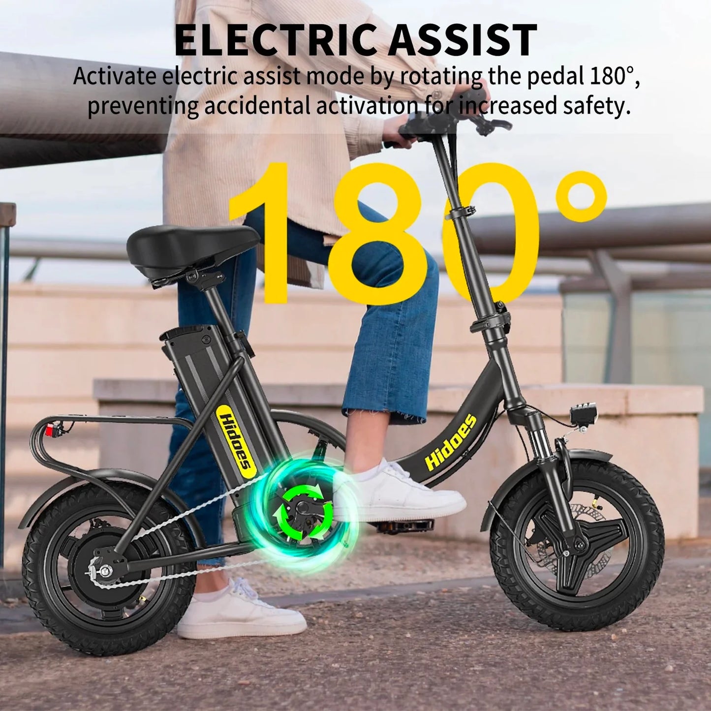 Hidoes C5 14" E-Bike 36V 10.4Ah 350W, 25KM/H, 28KM Range (NEW)