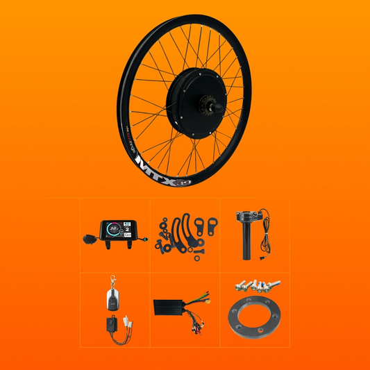 Conversion Kit + 48V Battery, Rear Cassette, MTX Rim, 250V, 1000W, 27.5/29/700C

