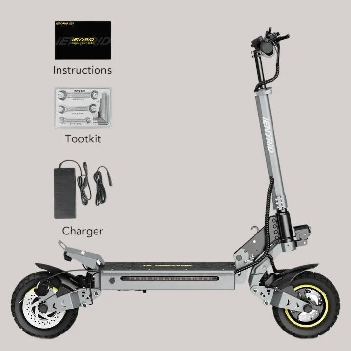 VIPCOO VS3 Adult Off-Road Electric Scooter – 800W Motor, 48V 15.6Ah Battery