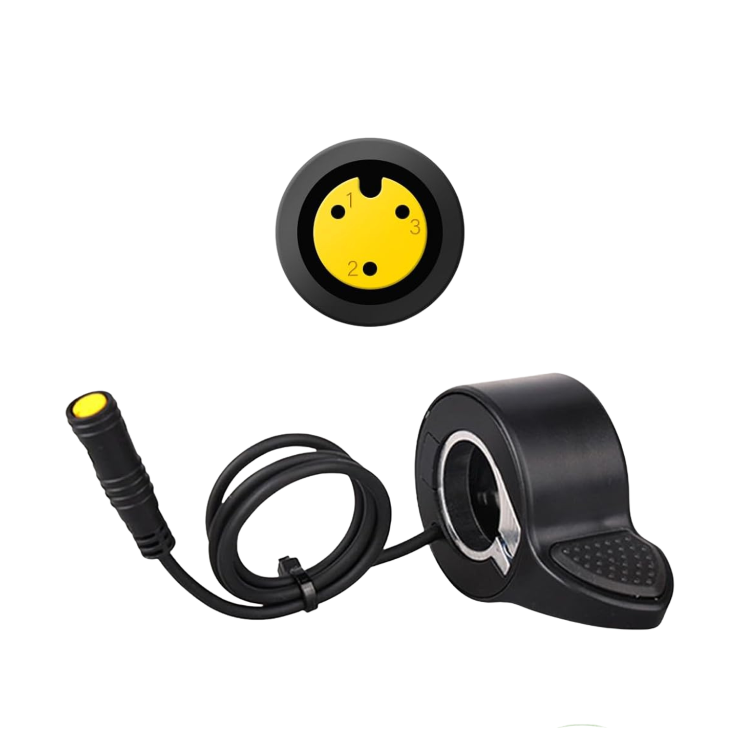 Electric Bike Thumb Throttle 36V/48V with 3-Pin Waterproof Connector | Compatible with Bafang BBS01 BBS02 BBSHD M400 M500 M600 M620 Motors