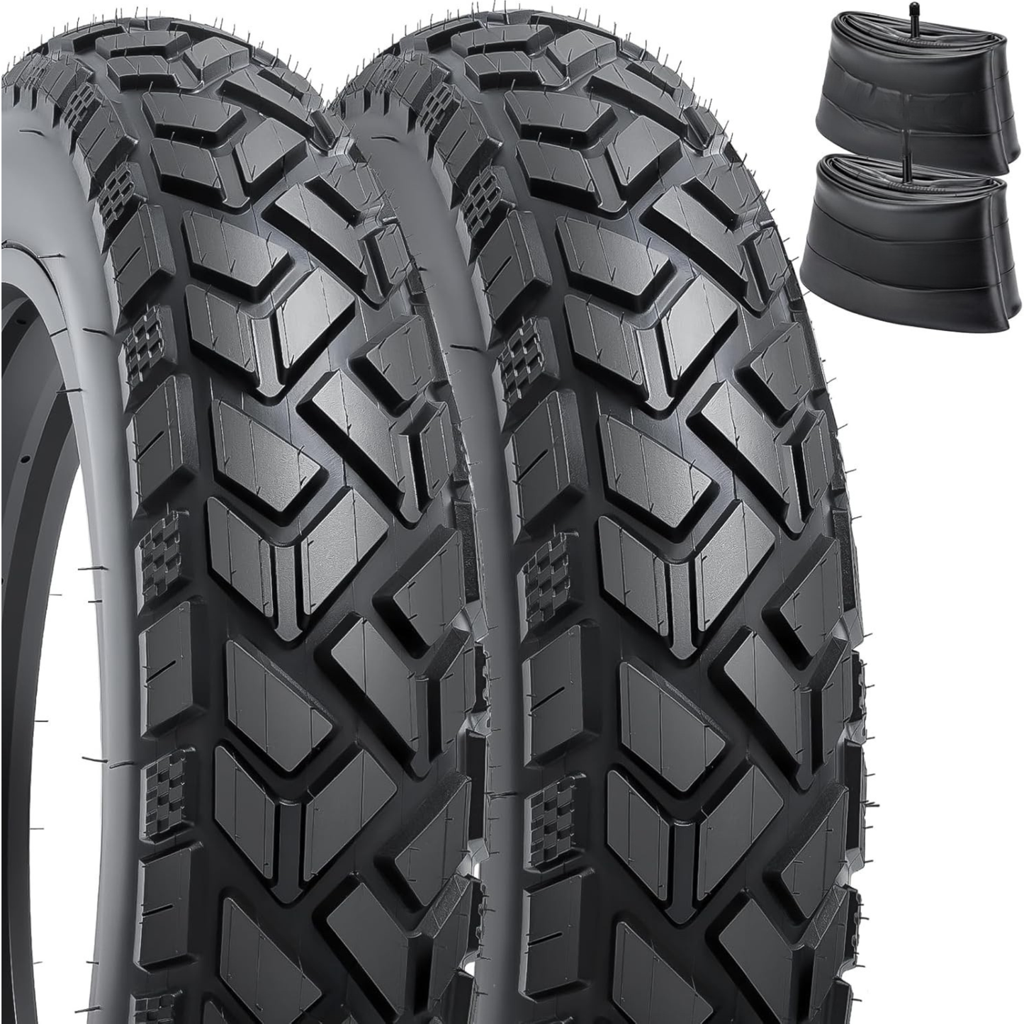 20 x 4.0 Foldable Fat Bike Tyres & Inner Tubes Set – 102-406, E-Bike, Snow & Sand