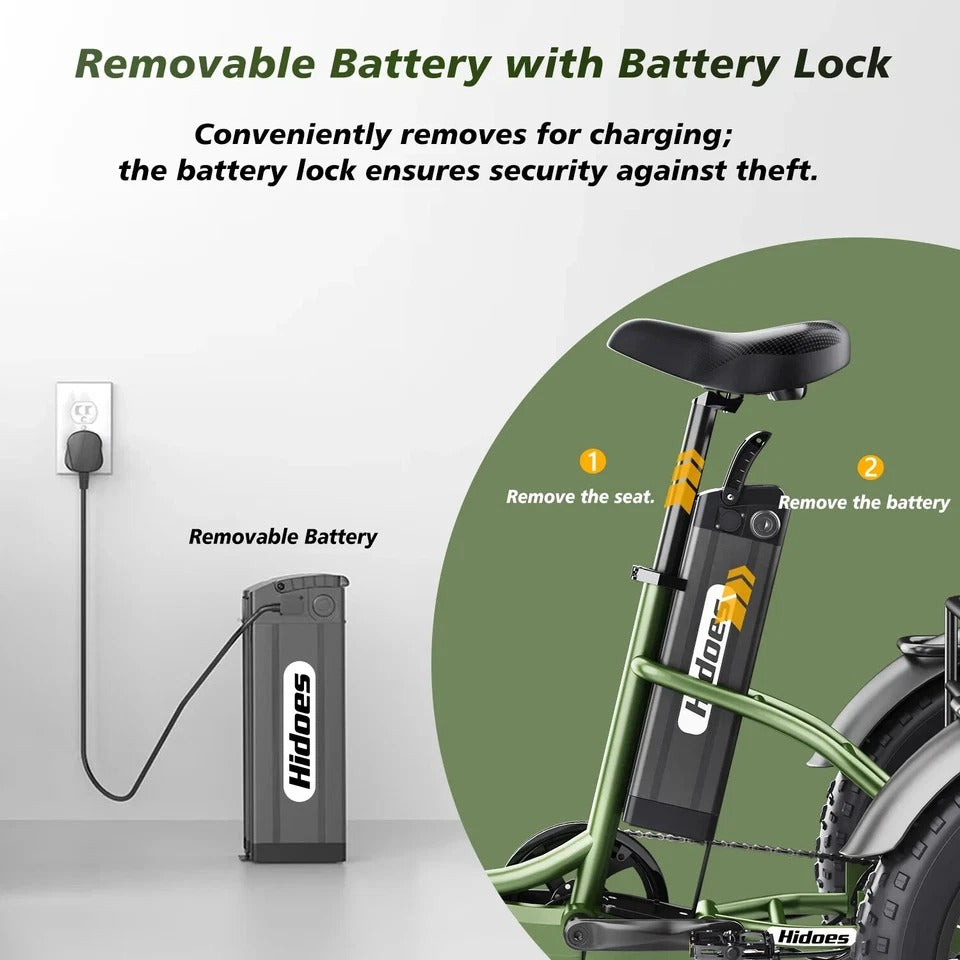 Hidoes ET1 Electric Bike - 20" Cargo Electric Tricycle