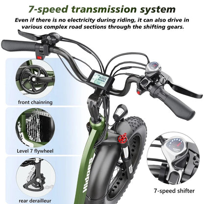 Hidoes ET1 Electric Bike - 20" Cargo Electric Tricycle