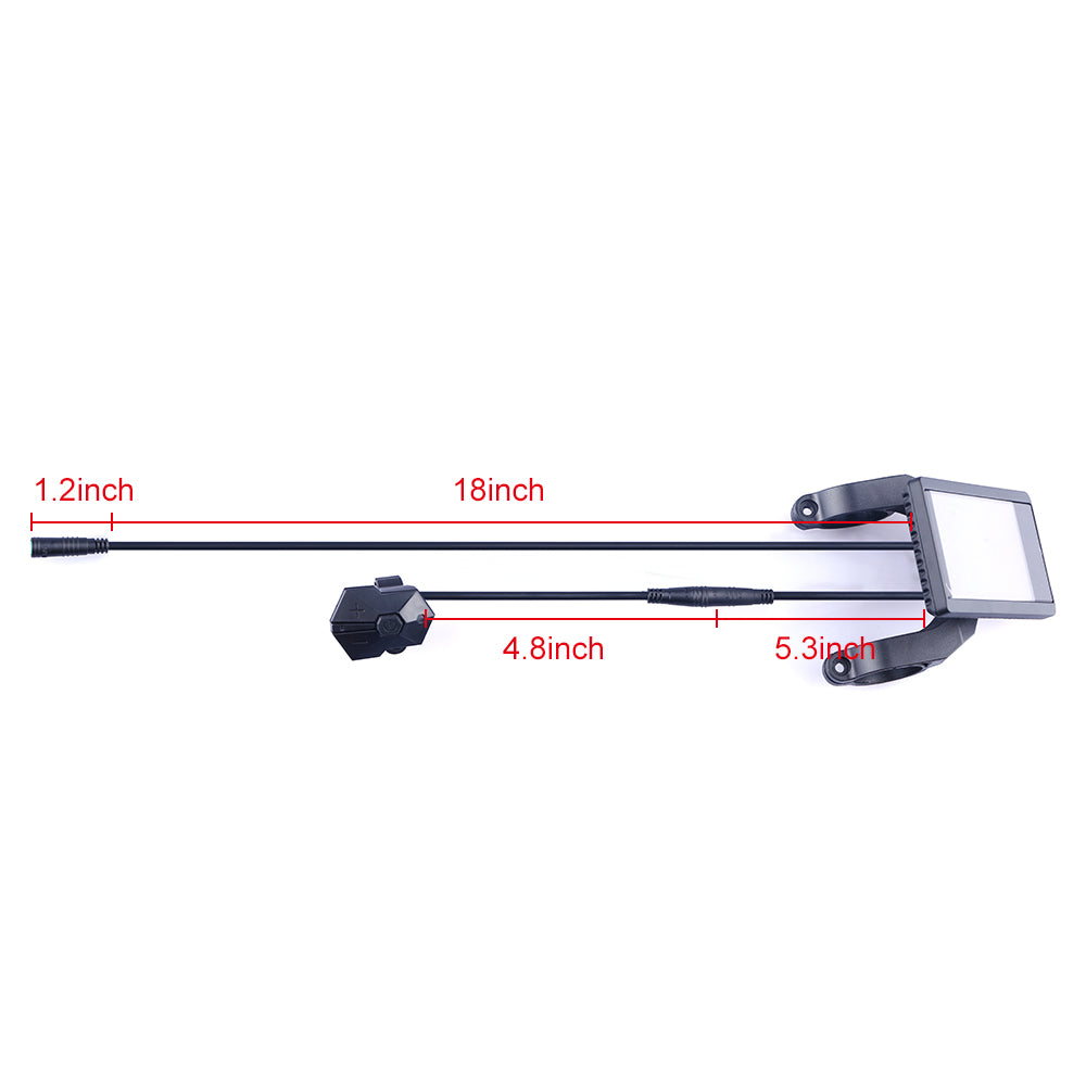 P850C eBike Motor Display for UART Protocol Bafang eBike Drive Kits