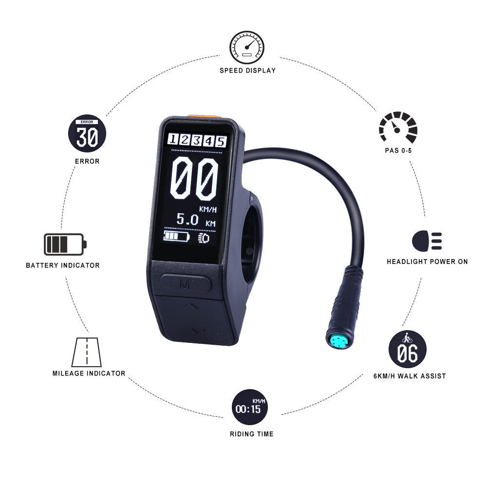 UART Protocol SW102 Mini Display for Bafang eBike Kits