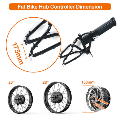 Bafang 20/26 (inch) 750W 48V Fat Bike Electric Cassette Rear Hub