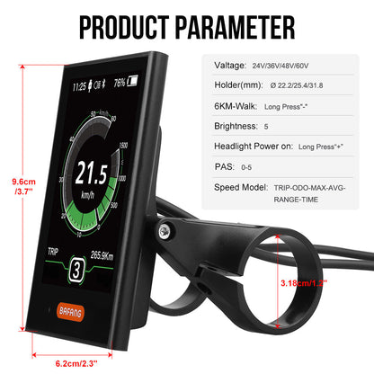 Bafang DPC181 UART Protocol Bluetooth Lcd Display for Bafang eBike Conversion