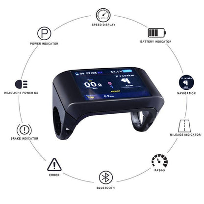 750C UART Protocol Electric Bike Display for Bafang eBike Conversion Kits