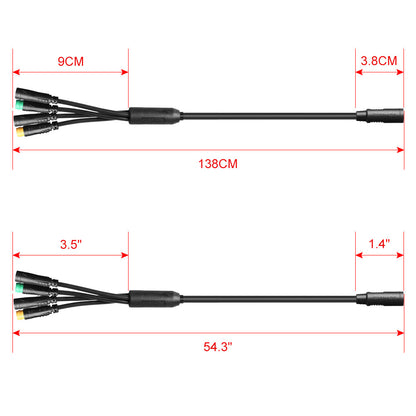 Waterproof 1T4 EB-Bus Cable Harness for Bafang BBS01B/BBS02B/BBSHD