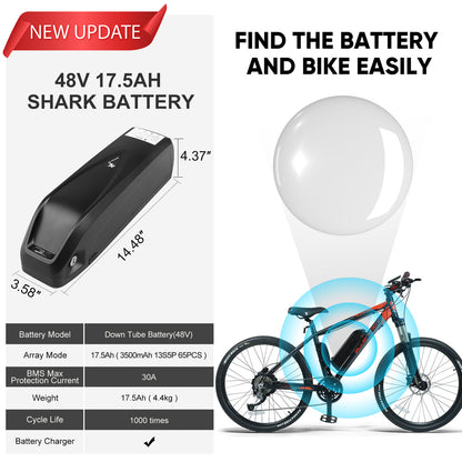 Built-in Hailong Down Tube Socket Air Tag eBike Anti-theft Locator