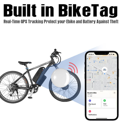 Built-in Hailong Down Tube Socket Air Tag eBike Anti-theft Locator