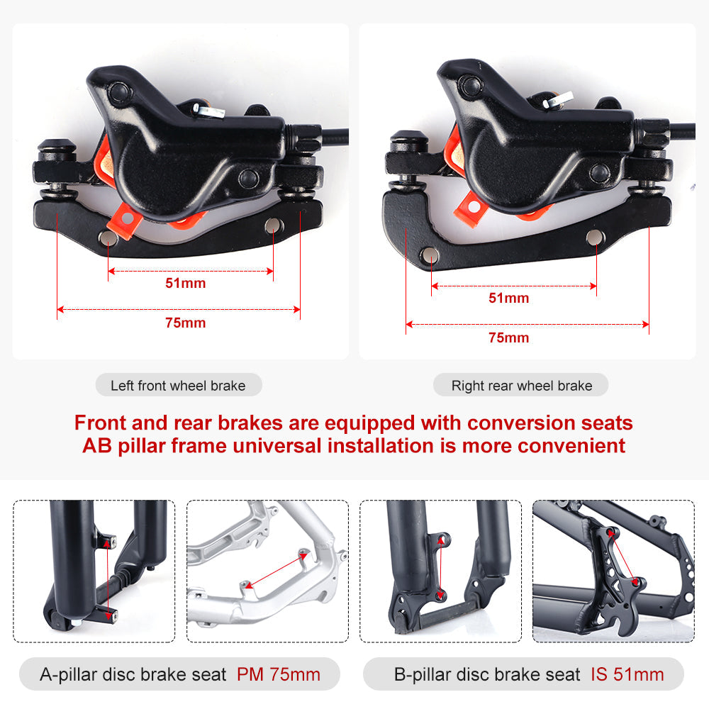 eMTB Hydraulic eBrakes Built-in eBrake Sensors for Bafang Mid Drive Kit BBS01B/BBS02B/BBSHD