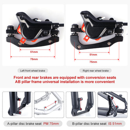eMTB Hydraulic eBrakes Built-in eBrake Sensors for Bafang Mid Drive Kit BBS01B/BBS02B/BBSHD