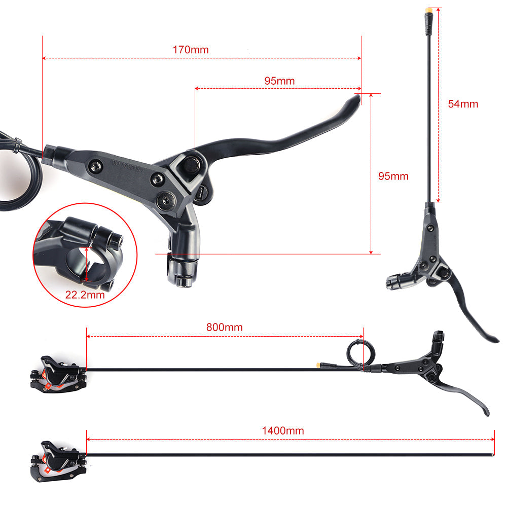 eMTB Hydraulic eBrakes Built-in eBrake Sensors for Bafang Mid Drive Kit BBS01B/BBS02B/BBSHD