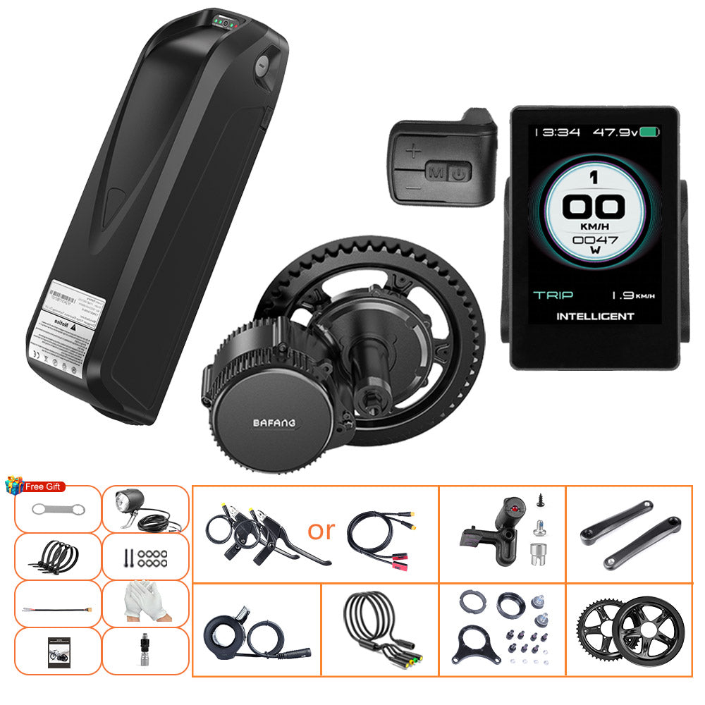 Bafang 500W 48V UART BBS02B Mid eBike Kit with Battery