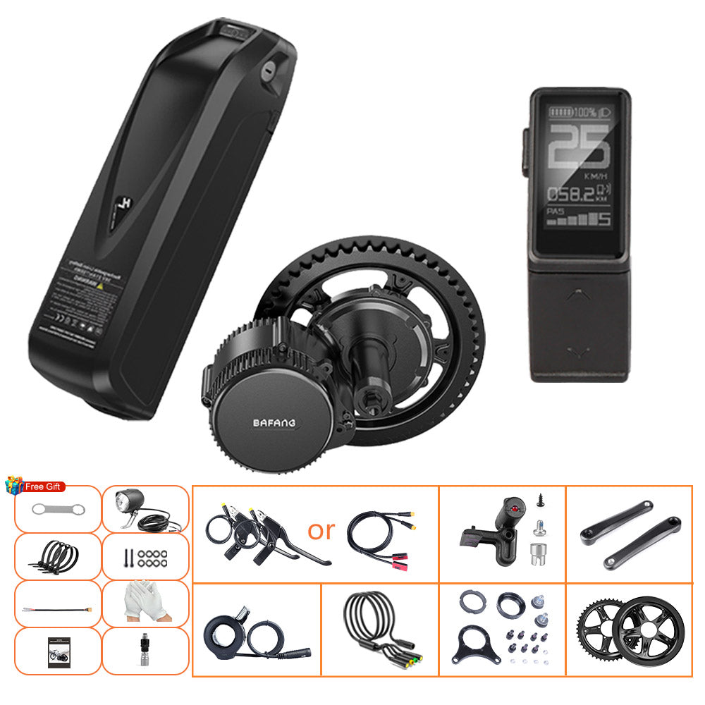 Bafang 500W 48V UART BBS02B Mid eBike Kit with Battery