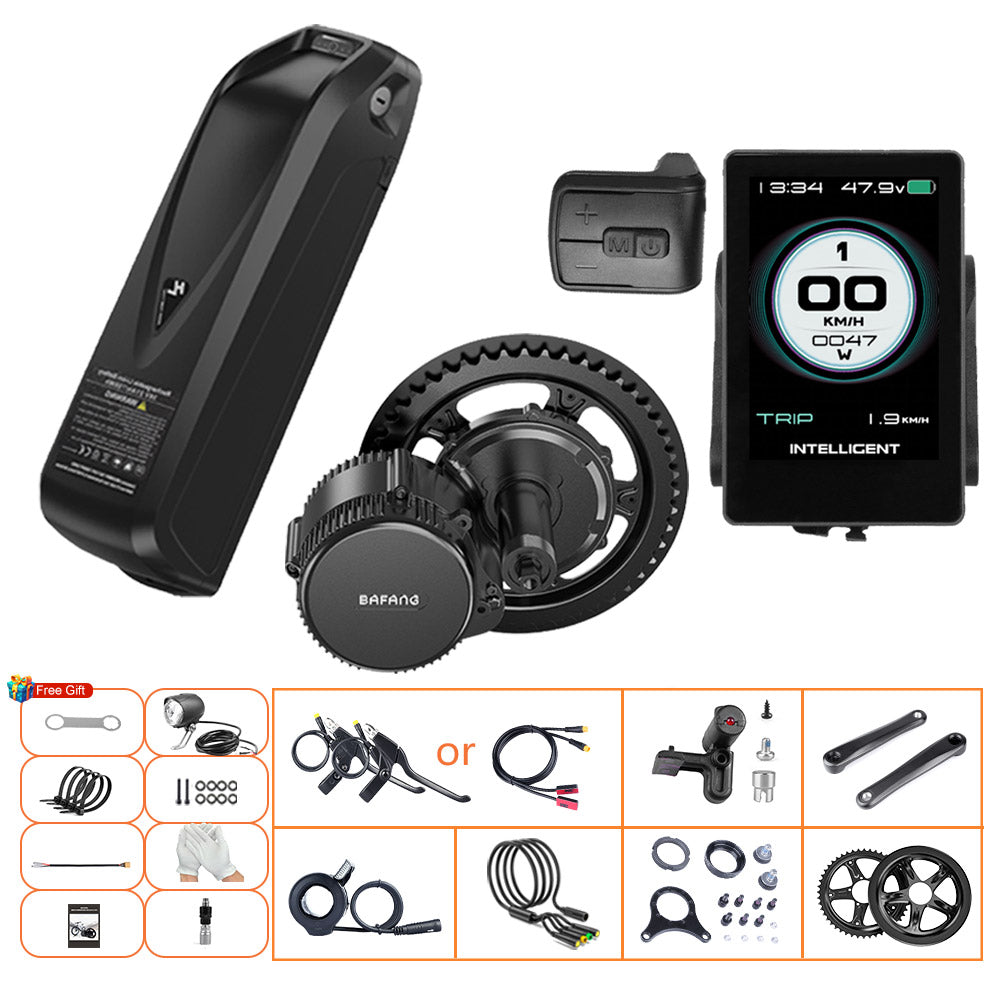 Bafang 500W 48V UART BBS02B Mid eBike Kit with Battery