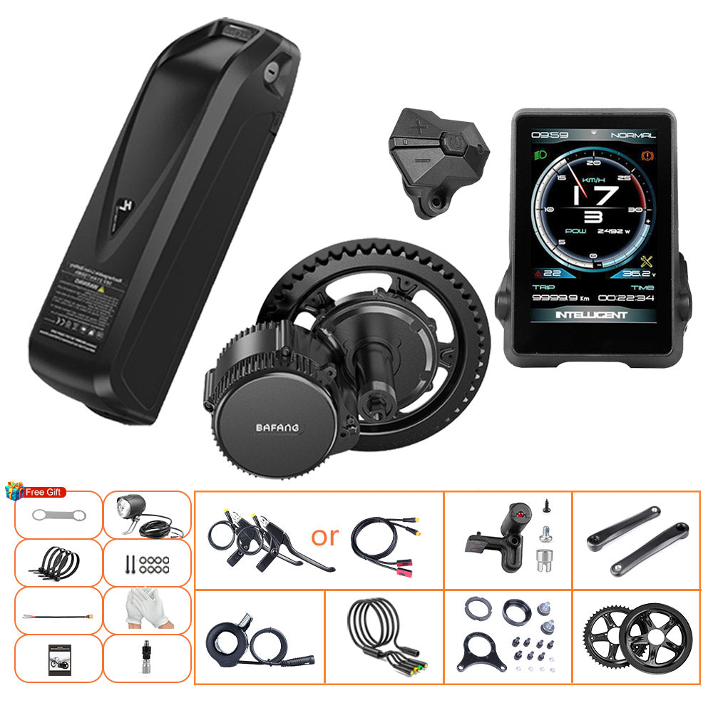 Bafang 500W 48V UART BBS02B Mid eBike Kit with Battery