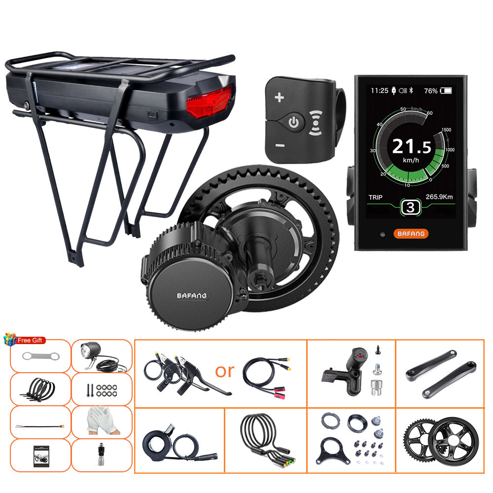 Bafang 500W 48V UART BBS02B Mid eBike Kit with Battery